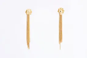 18k Yellow Gold Dangle Tassel Earrings (2.32g.)