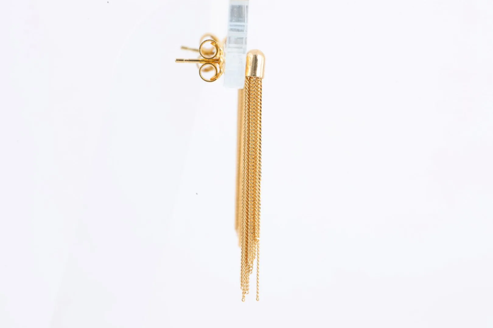 18k Yellow Gold Dangle Tassel Earrings (2.32g.)