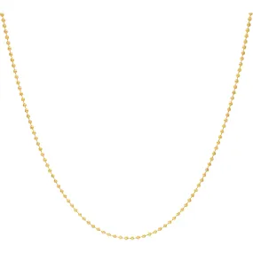 22K Yellow Gold 20in Beaded Chain (7.4 gms)