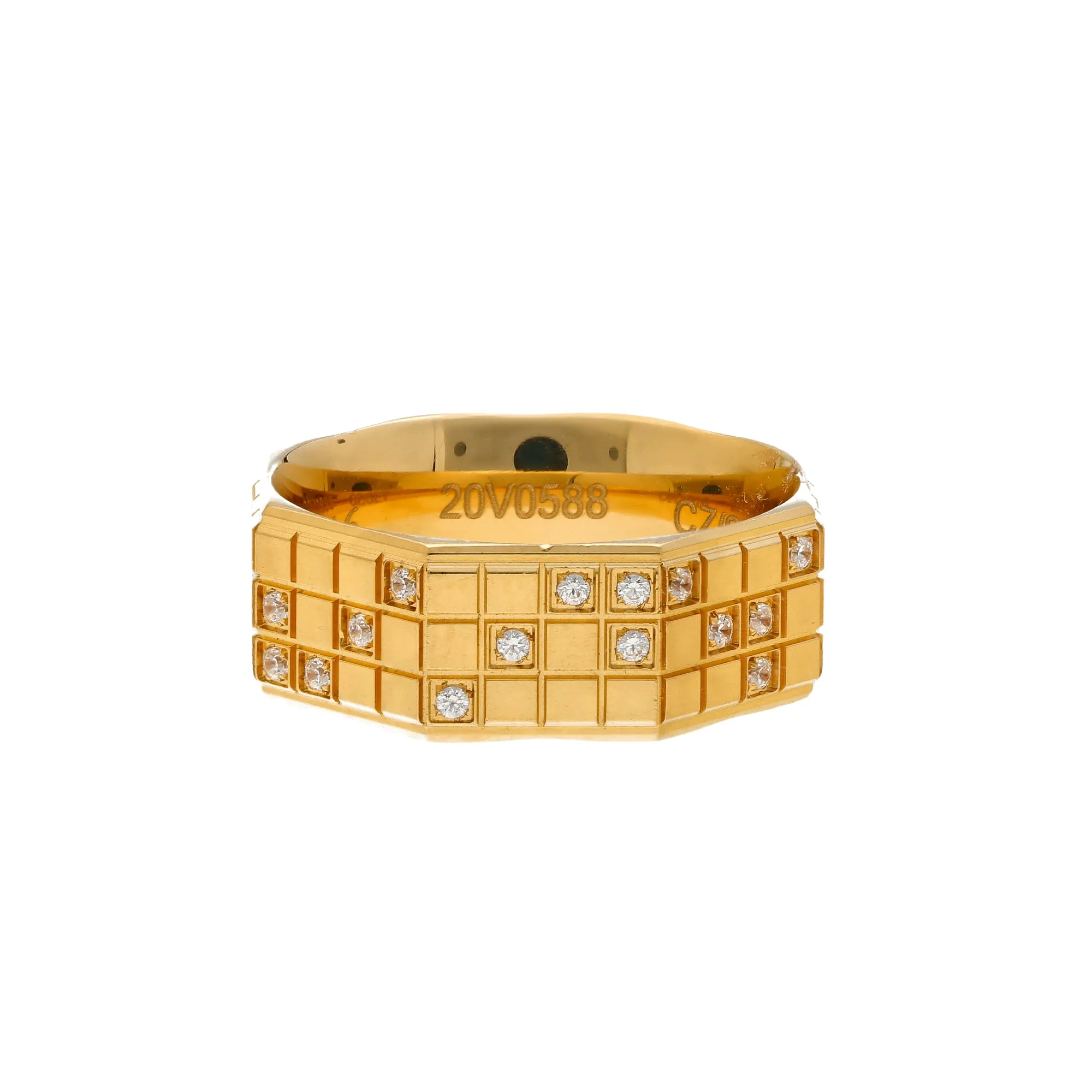 22K Yellow Gold & CZ Ring (13.4gm)