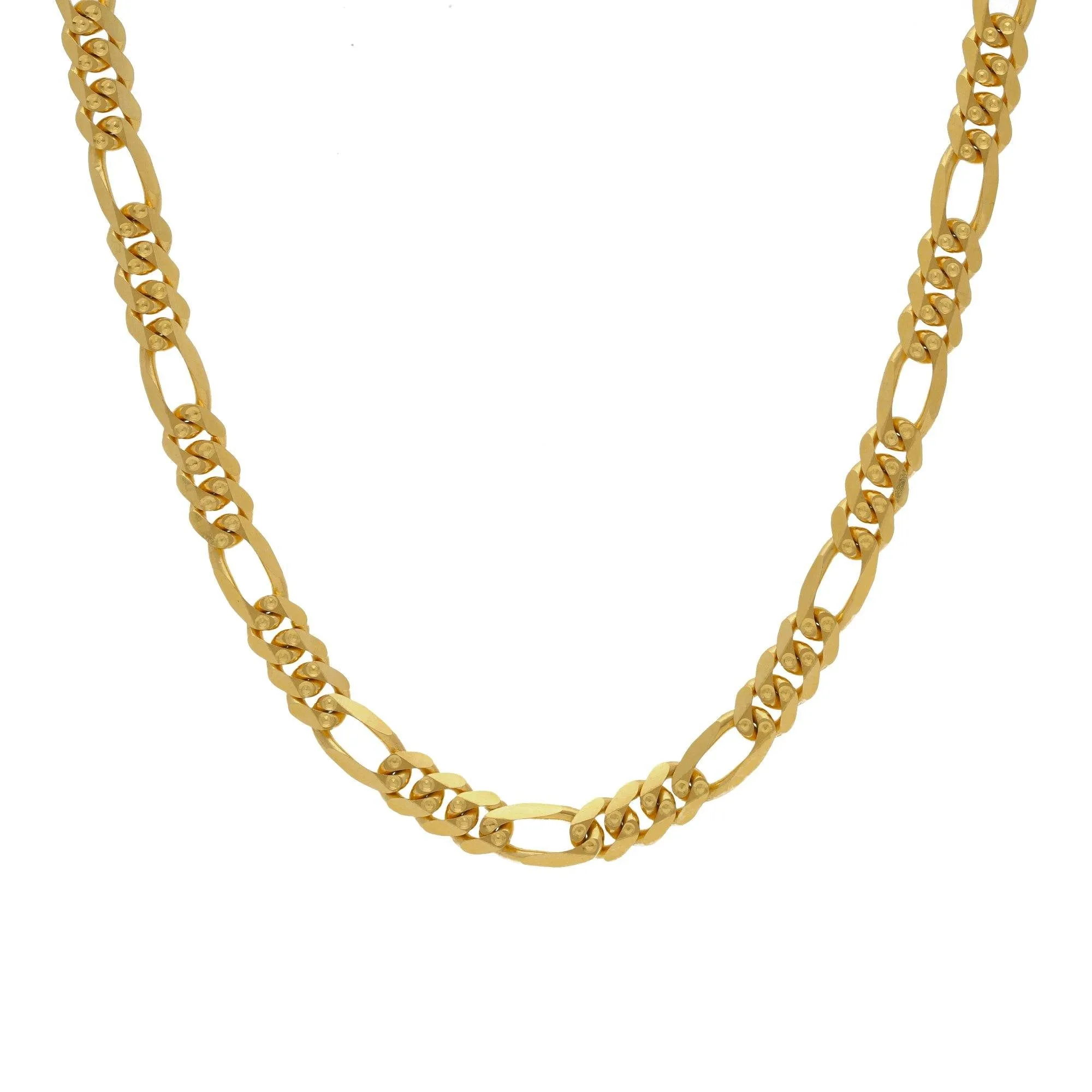 22K Yellow Gold Figaro Chain, Length 22inches