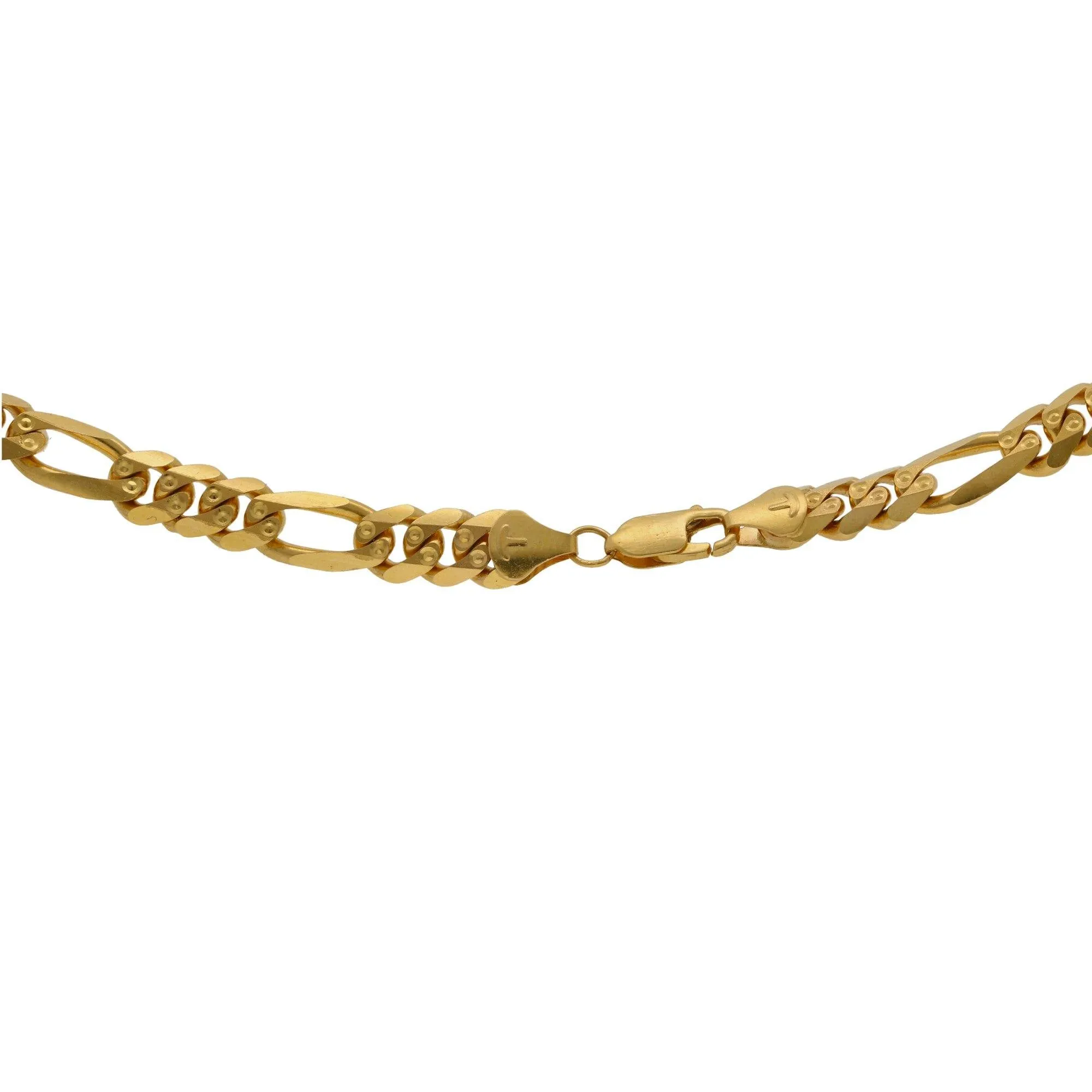 22K Yellow Gold Figaro Chain, Length 22inches