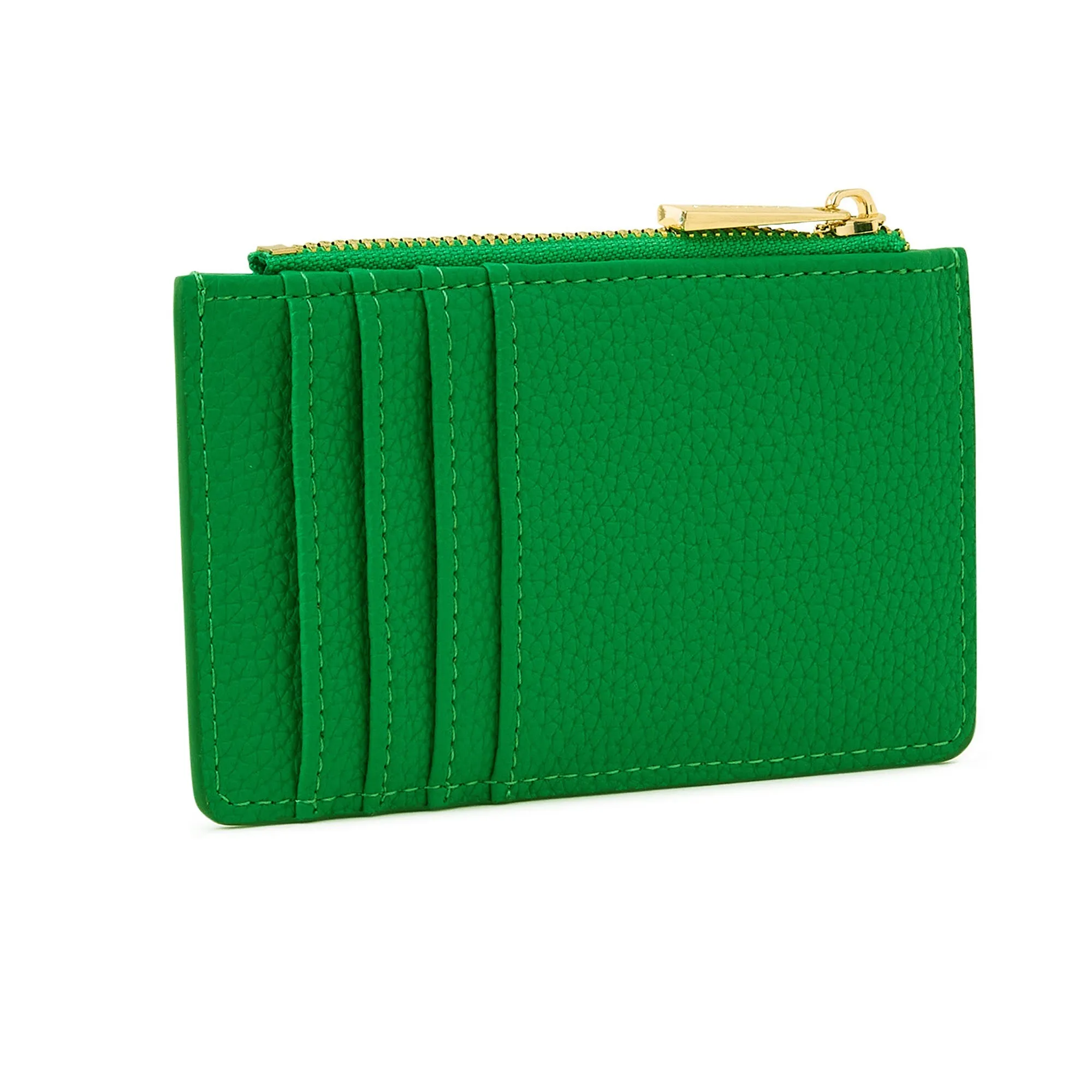 Accessorize London Women's Green Embroidered Floral Card Holder