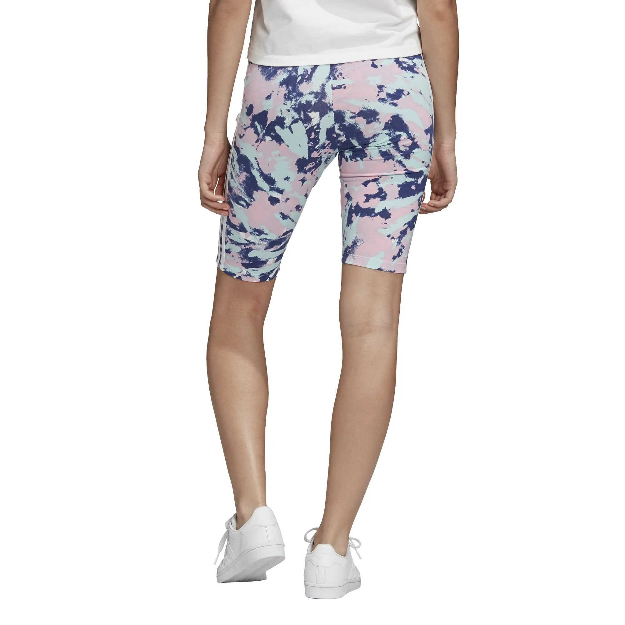 Adidas Originals Short Tight Tie Dye Vapour Blue Pink Women GL6350