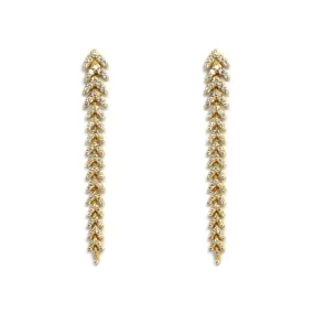 AFJ Diamond Collection - Diamond Drop Earrings, 18k Yellow Gold