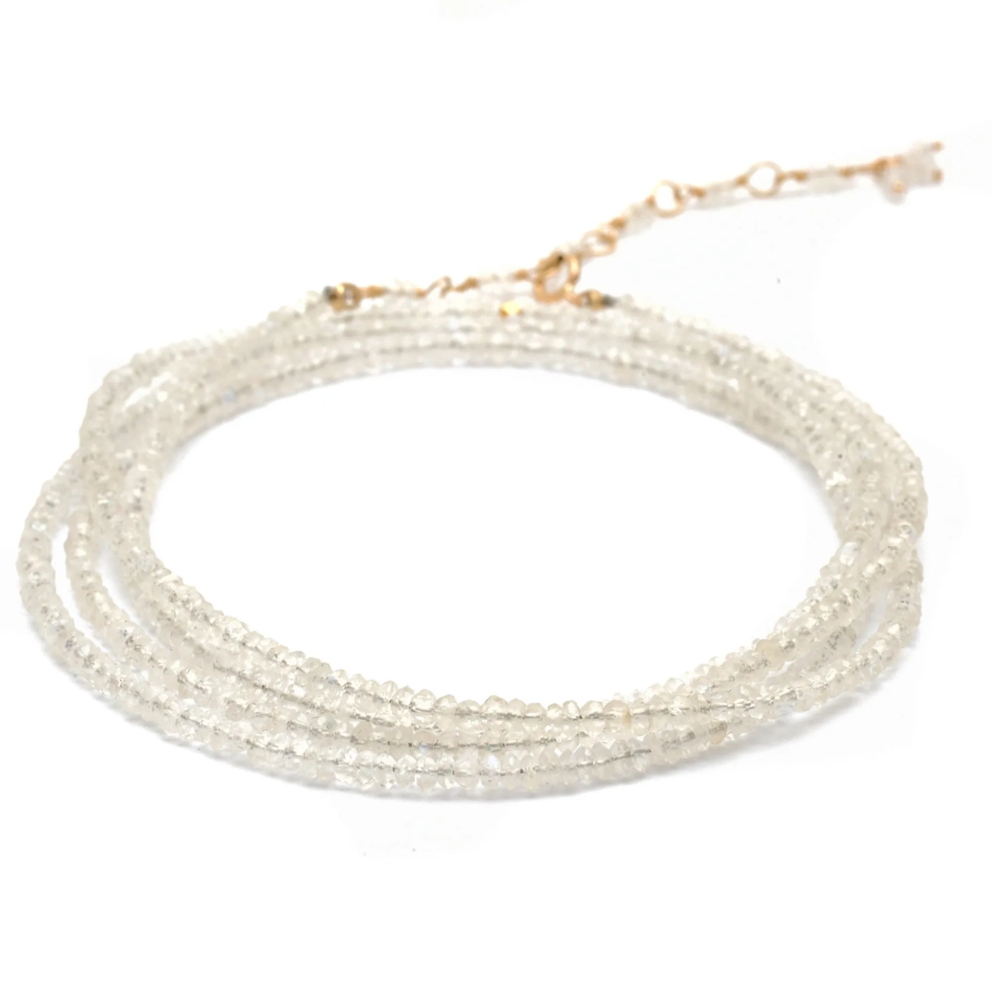 Anne Sportun Moonstone Beaded Wrap Bracelet & Necklace 34 B098G-MOON