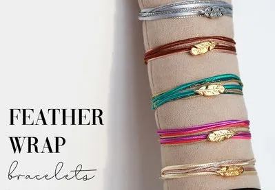 ARMBAND FEATHER WRAP COGNAC LOVE IBIZA