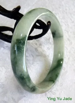 Auspicious Fu Lu Shou Three Color Jadeite Jade Bangle Bracelet 60.5mm (BB1019)