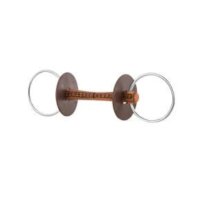 Beris Leather Loose Ring Snaffle Bit Hard Mouthpiece