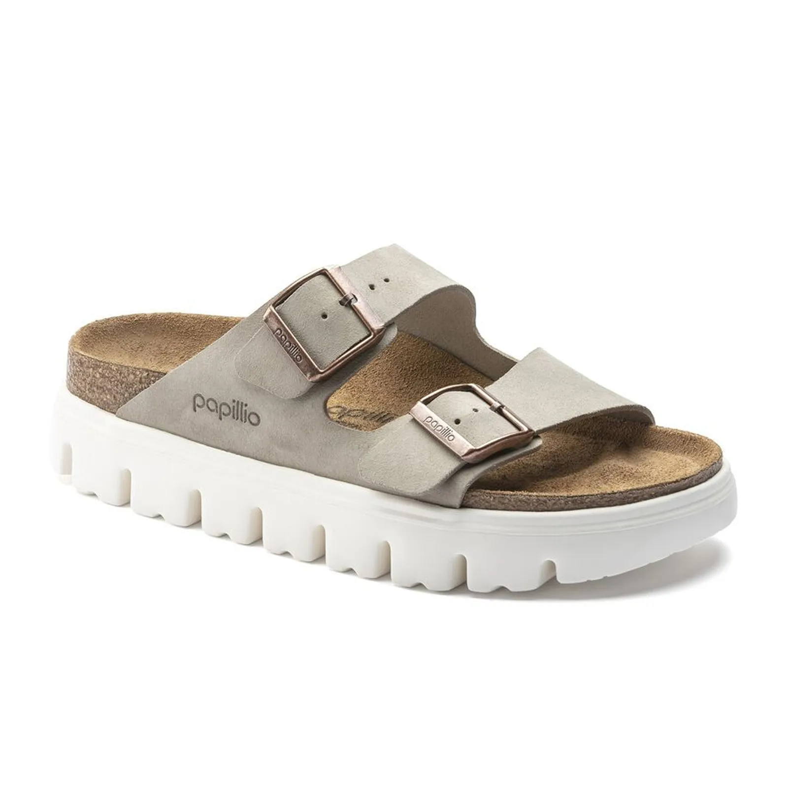 Birkenstock Arizona Chunky Slide Sandal (Women) - Taupe Suede