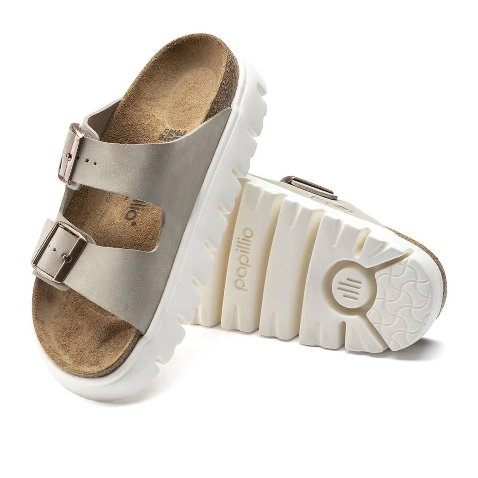 Birkenstock Arizona Chunky Slide Sandal (Women) - Taupe Suede