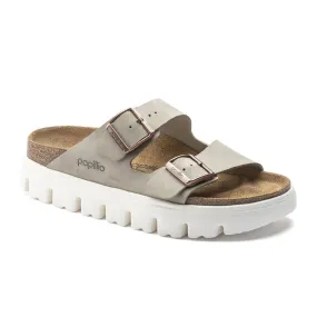 Birkenstock Arizona Chunky Slide Sandal (Women) - Taupe Suede