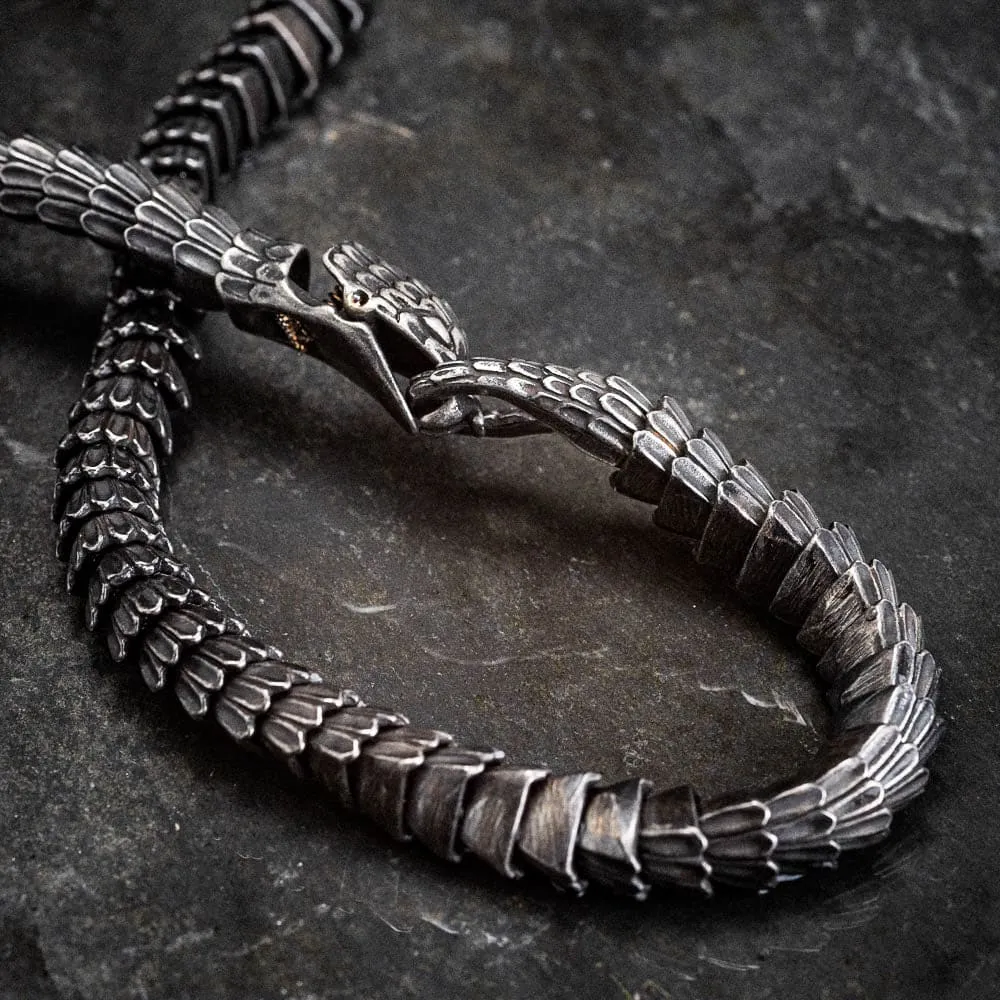 Black Stainless Steel Snake Chain Necklace