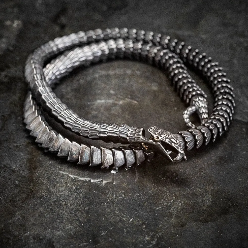 Black Stainless Steel Snake Chain Necklace