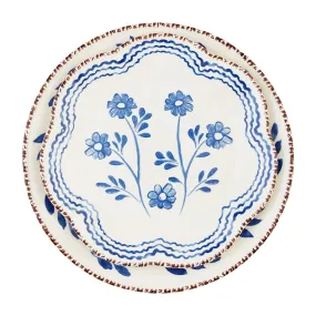 Blue Floral Platter