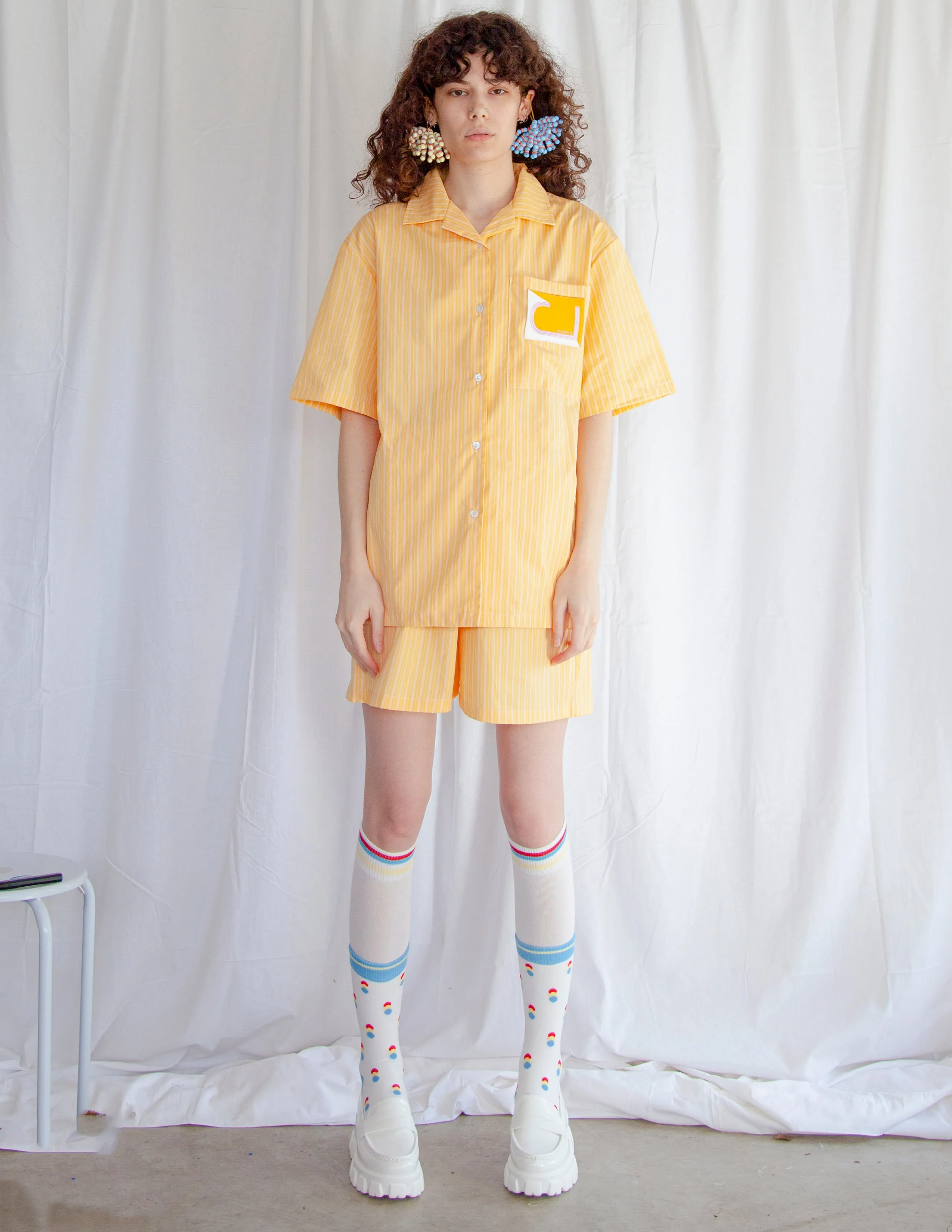 Bowling Shirt and Shorts Set in Sunflower