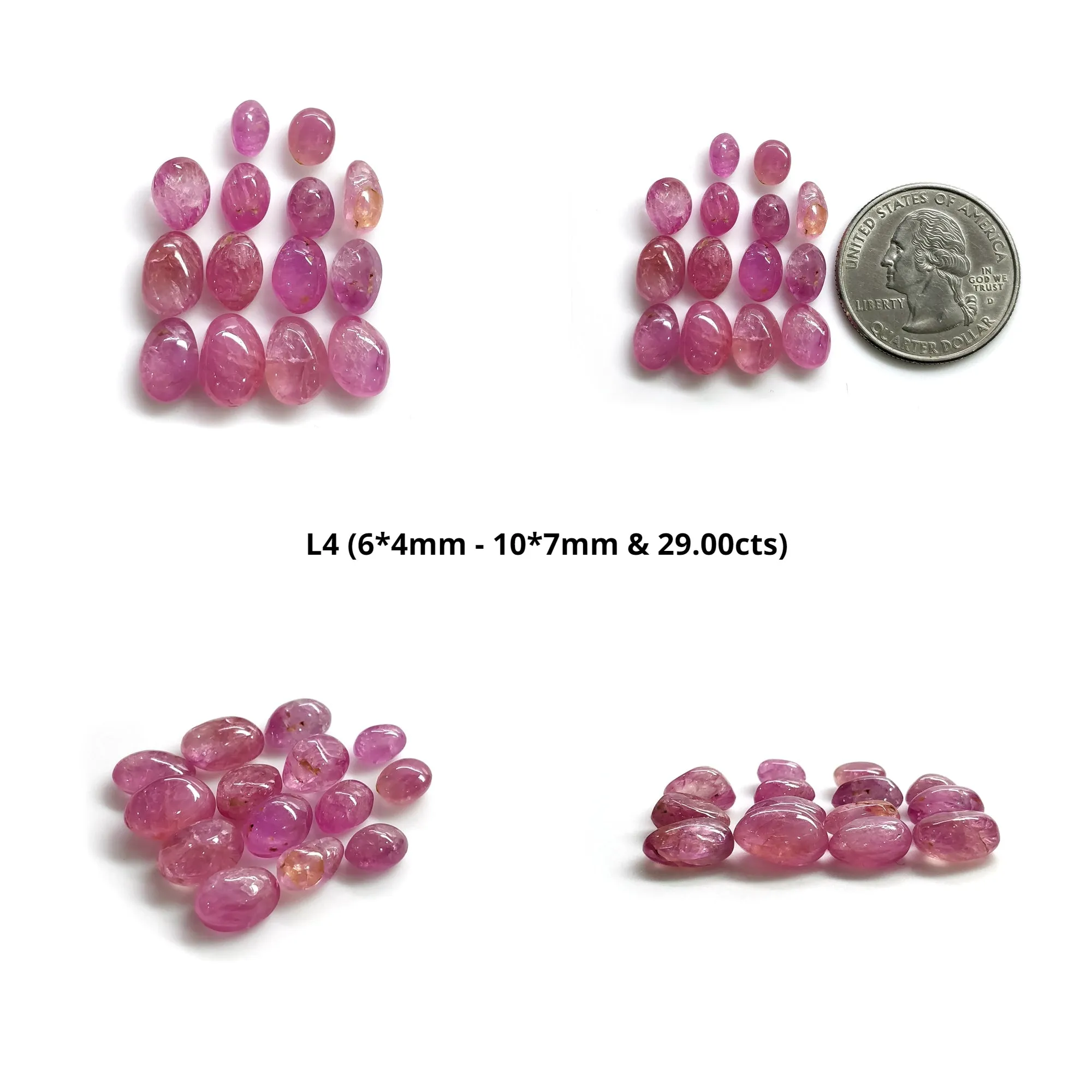 Burmese Ruby Gemstone Cabochon : Natural Untreated Unheated  Ruby Uneven Shape Tumble Lots