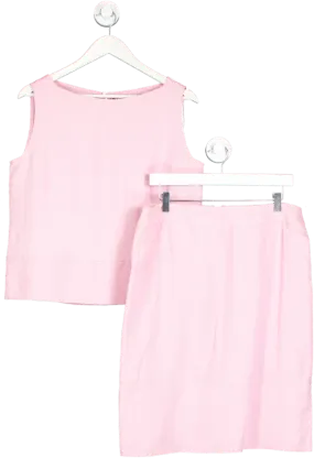 Cerruti 1881 Pink 2-piece Sleeveless Top And Skirt set  UK 16