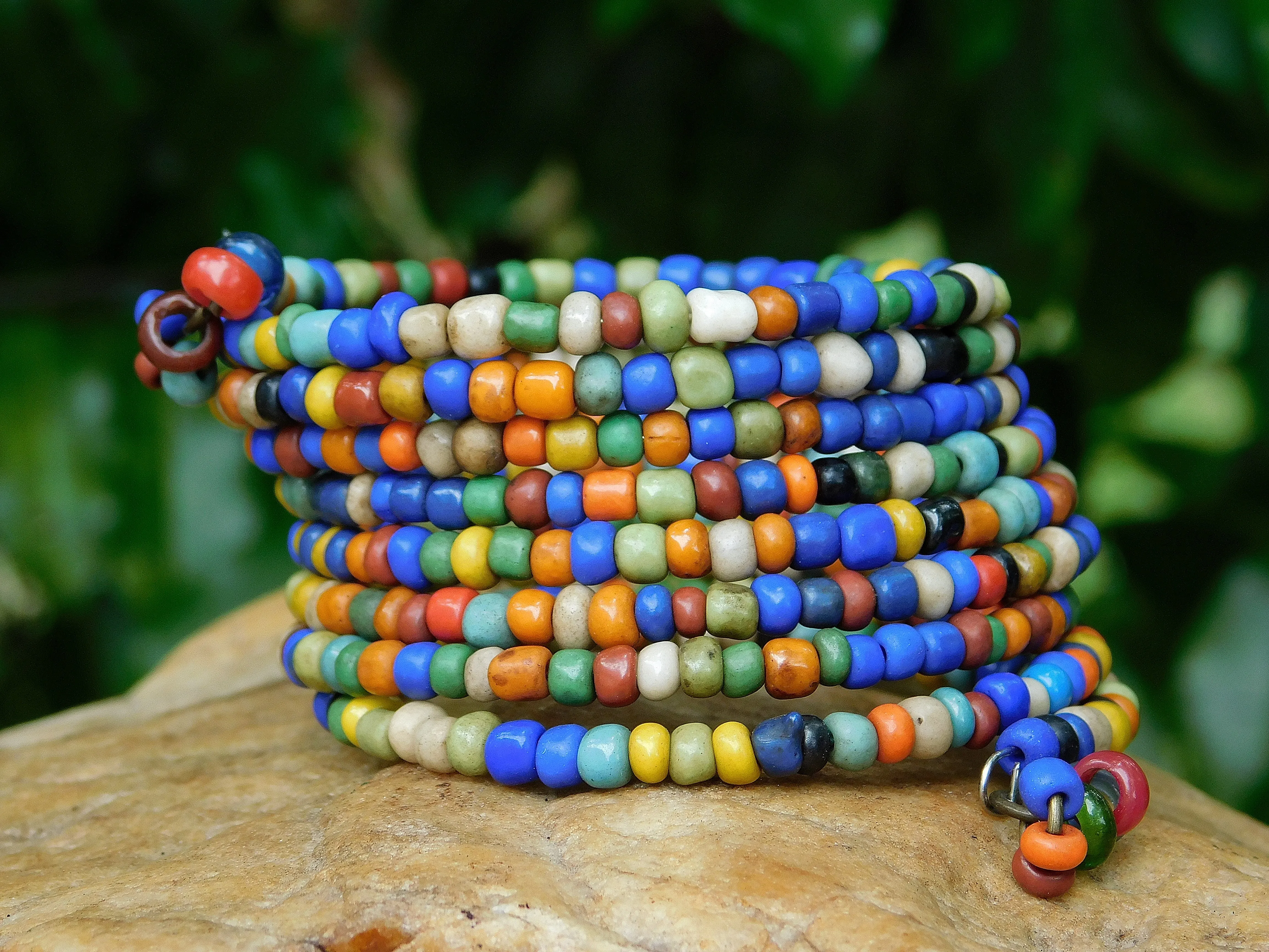 Colorful Indonesian Bead Bangle