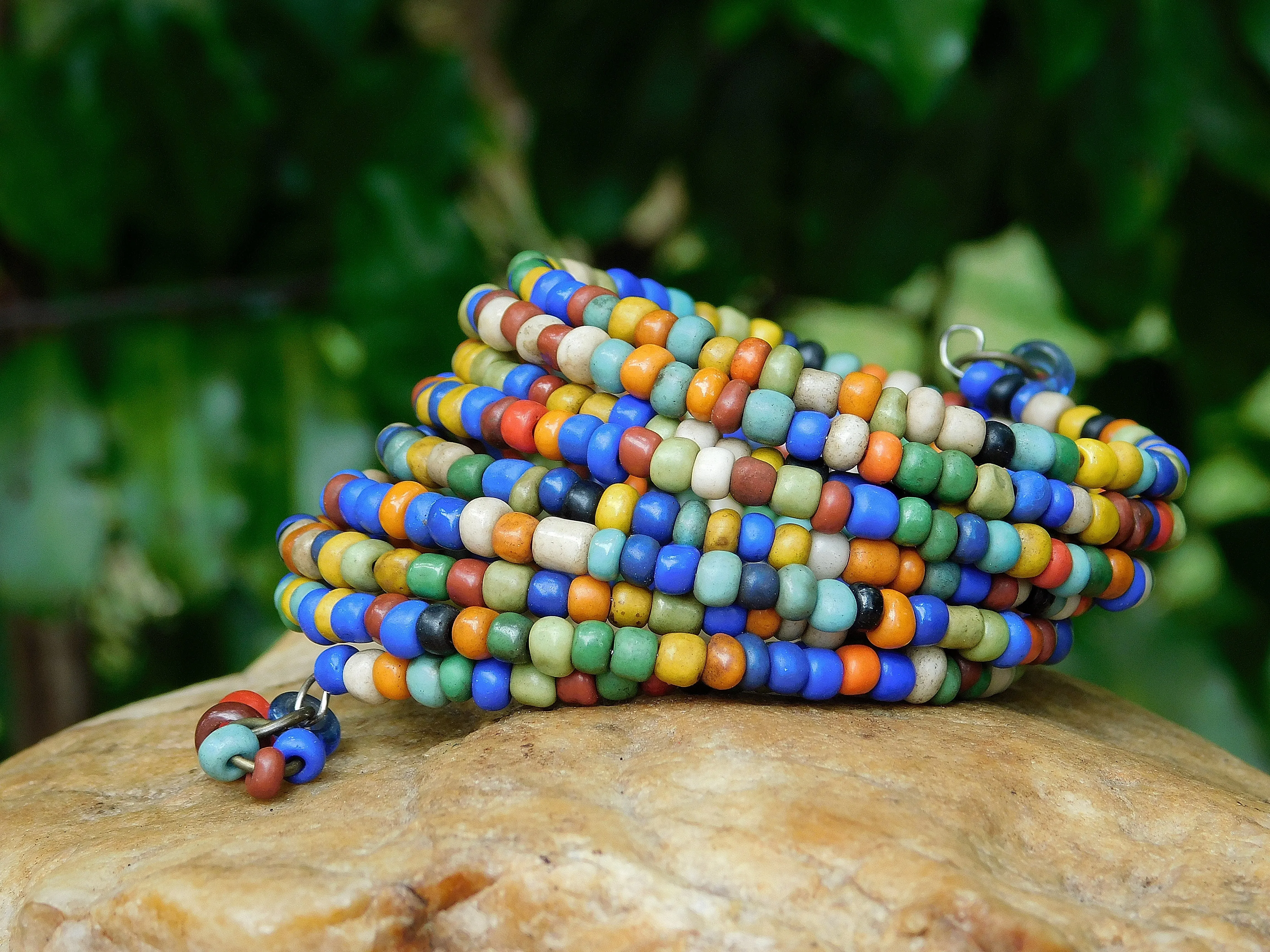 Colorful Indonesian Bead Bangle