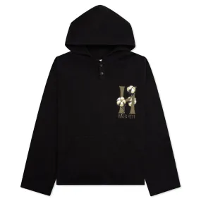 Cotton H Hoodie - Black