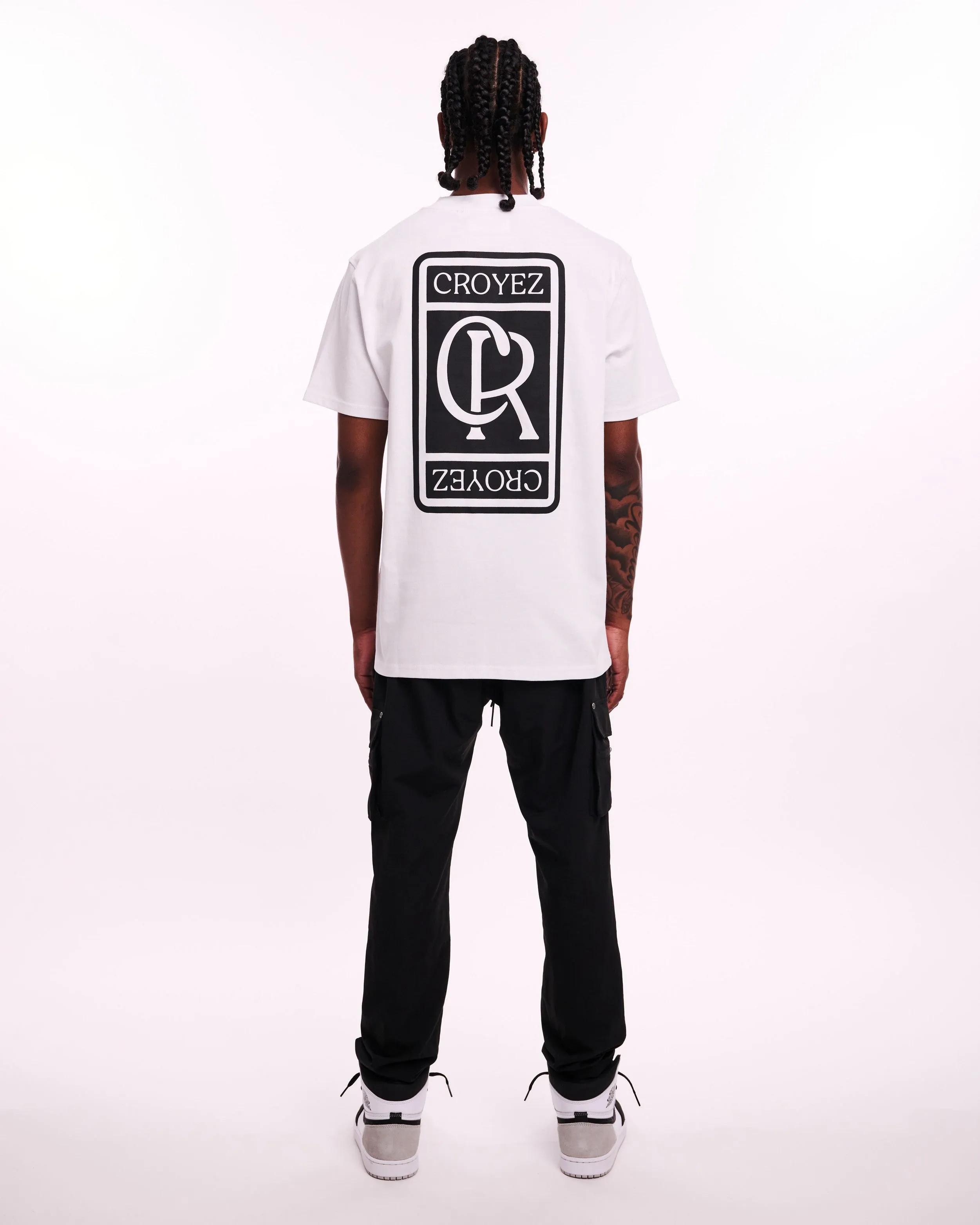 CROYEZ INITIAL T-SHIRT - WHITE/BLACK