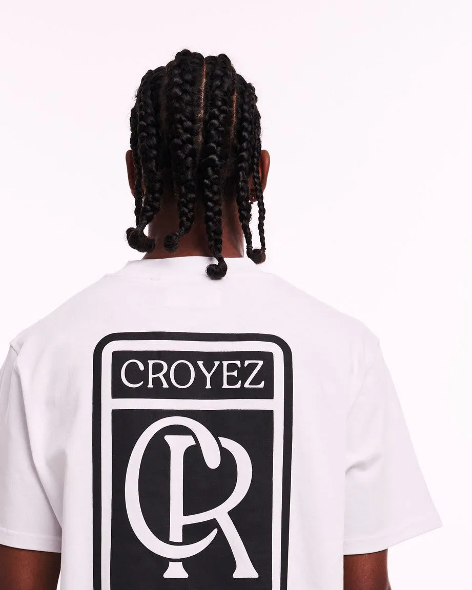 CROYEZ INITIAL T-SHIRT - WHITE/BLACK