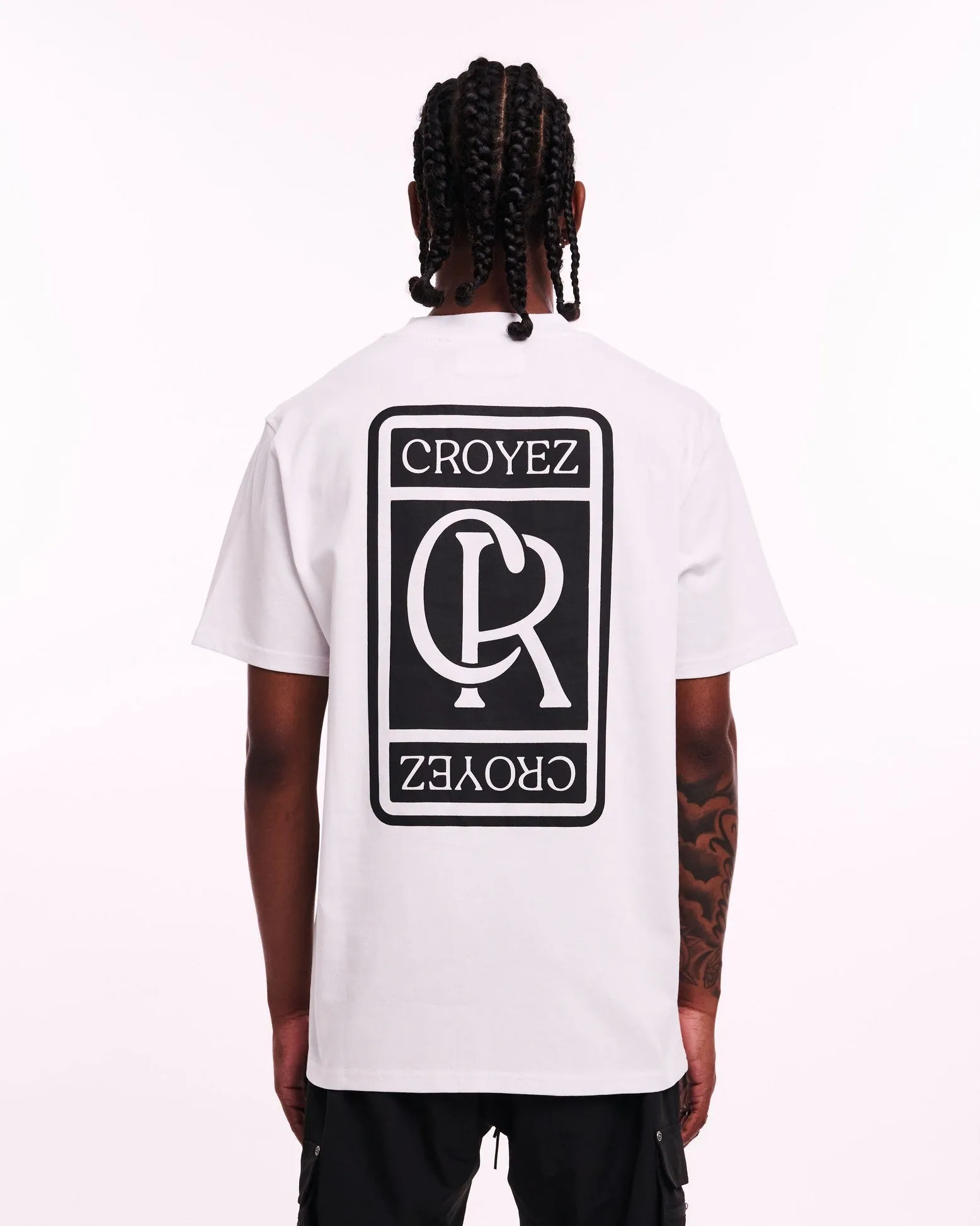 CROYEZ INITIAL T-SHIRT - WHITE/BLACK