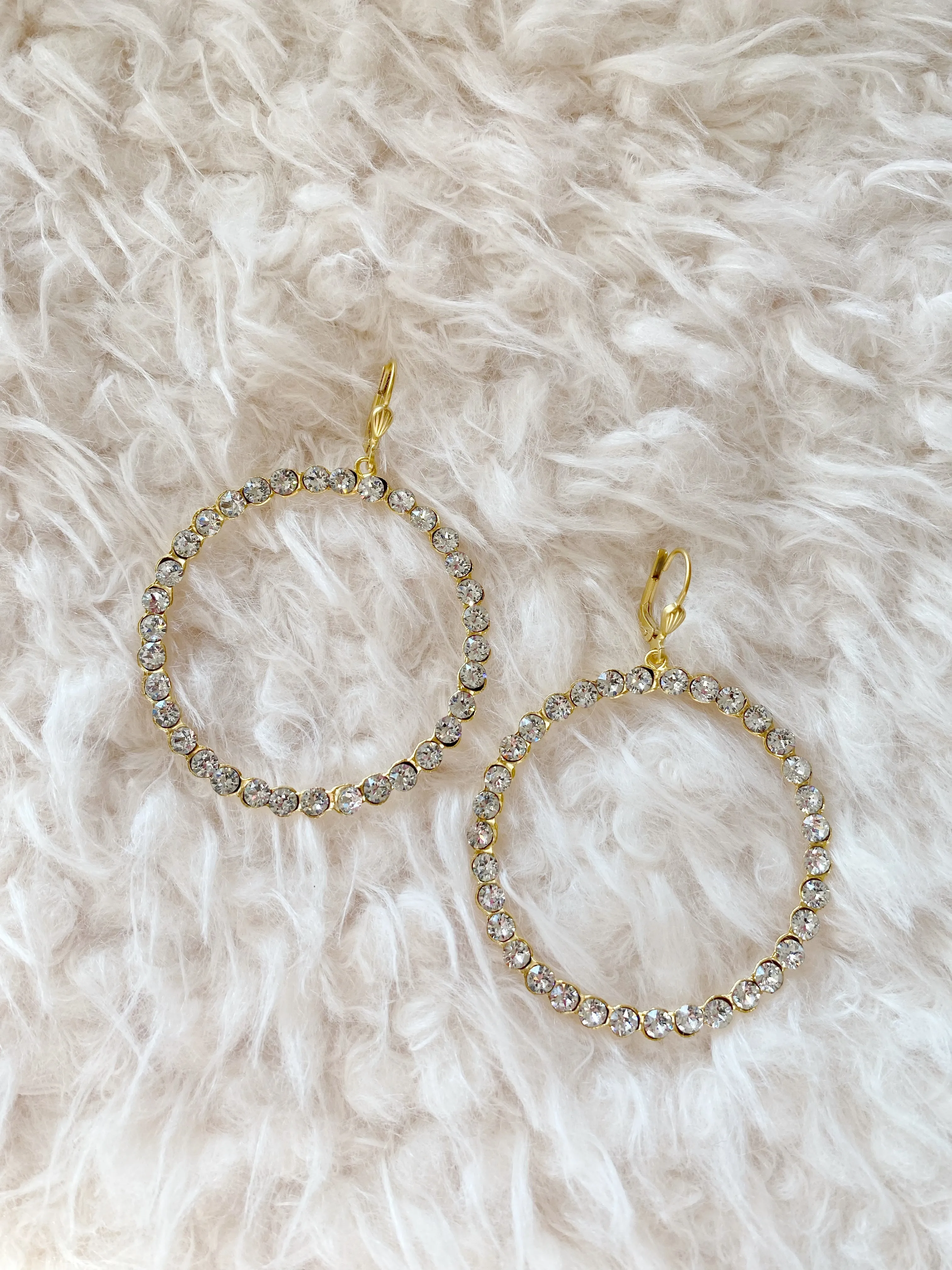 Crystal Hoop Earring