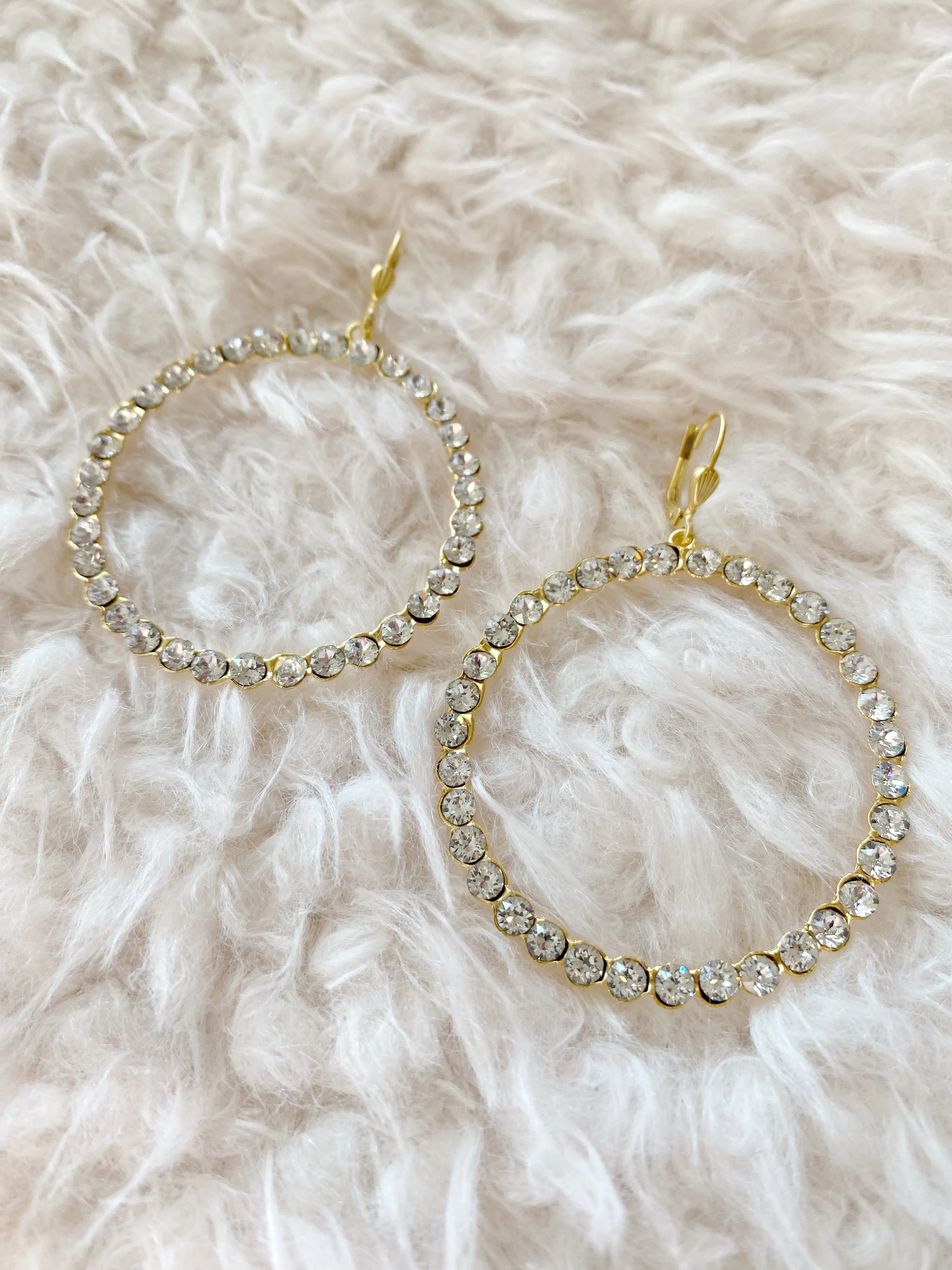 Crystal Hoop Earring