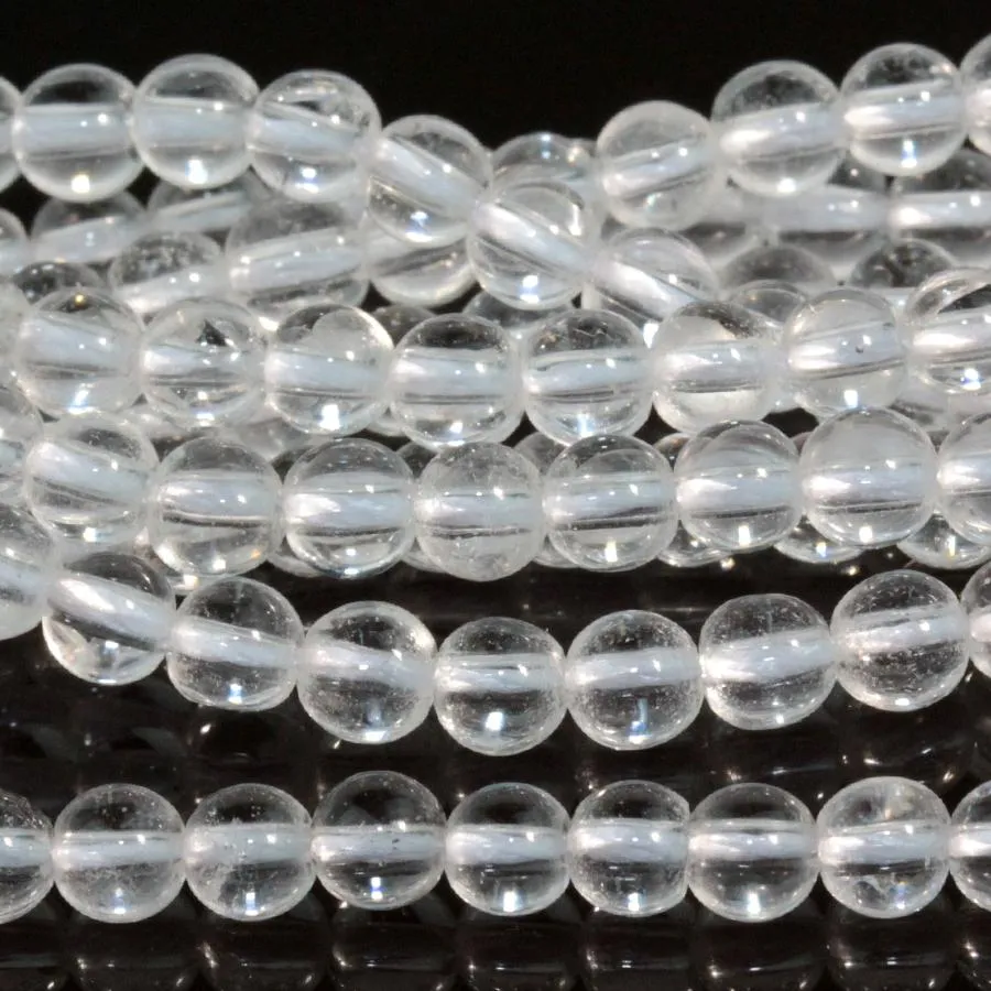 Crystal Quartz 4mm Round - 15-16 Inch