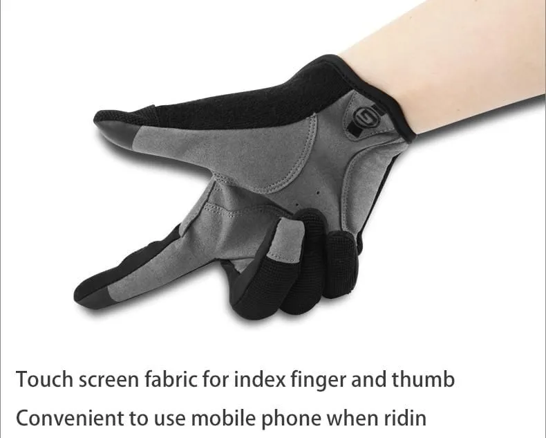 Cycling Full Finger Gloves Touch Screen Anti-slip Bicycle Lycra Fabric Mittens Bicicleta Road Bike Long Glove