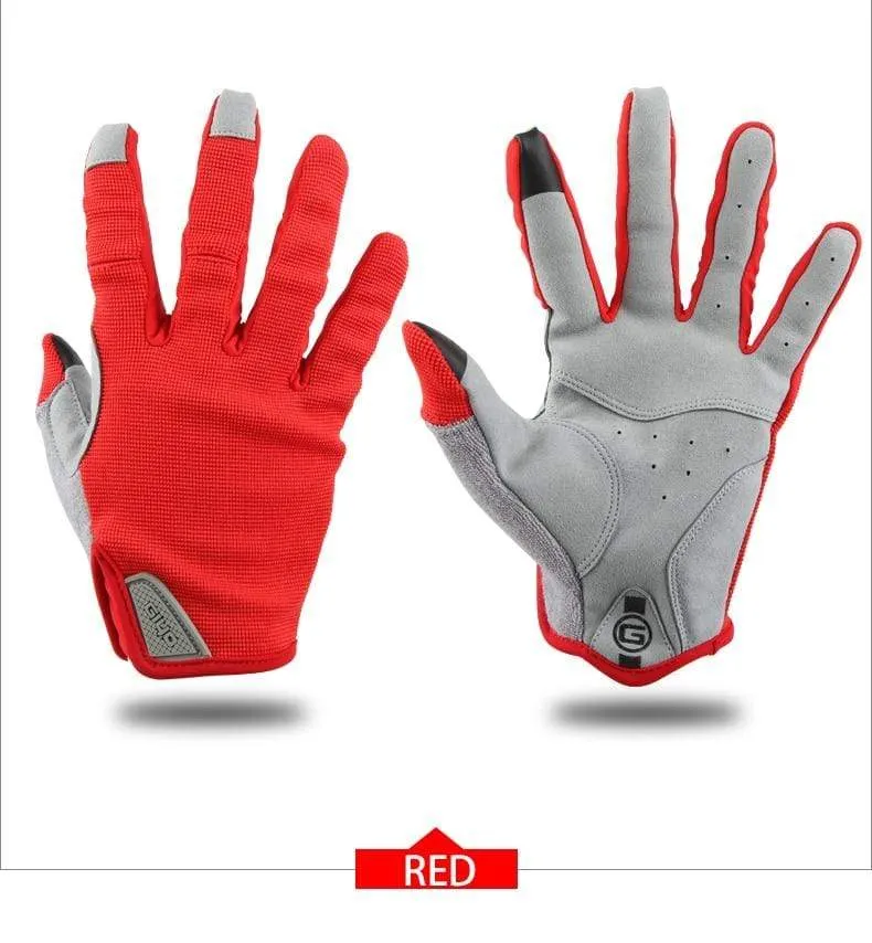 Cycling Full Finger Gloves Touch Screen Anti-slip Bicycle Lycra Fabric Mittens Bicicleta Road Bike Long Glove