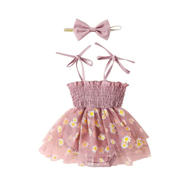 DAISY Smocked Romper Dress