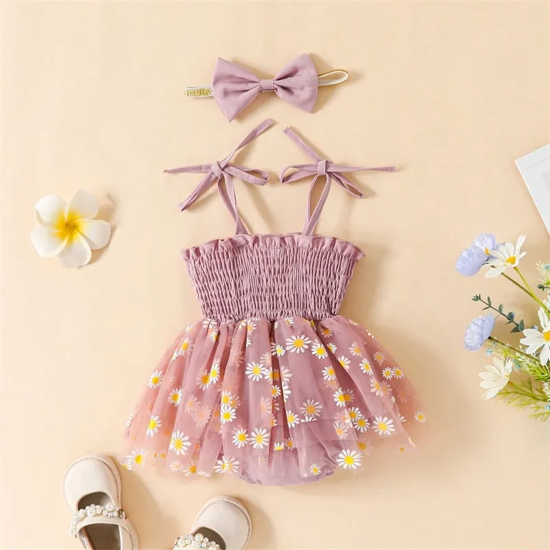 DAISY Smocked Romper Dress