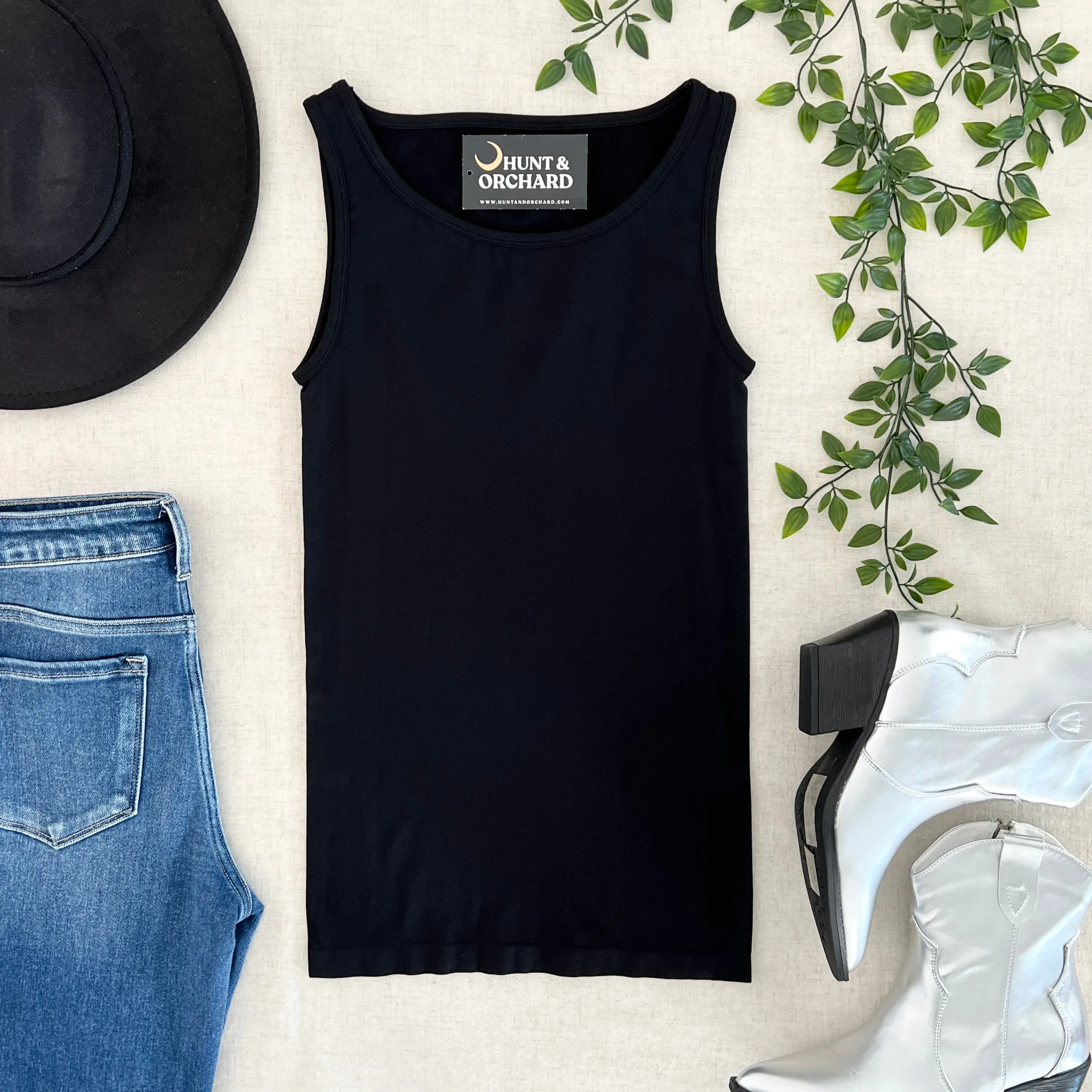 Della Seamless Tank - Black