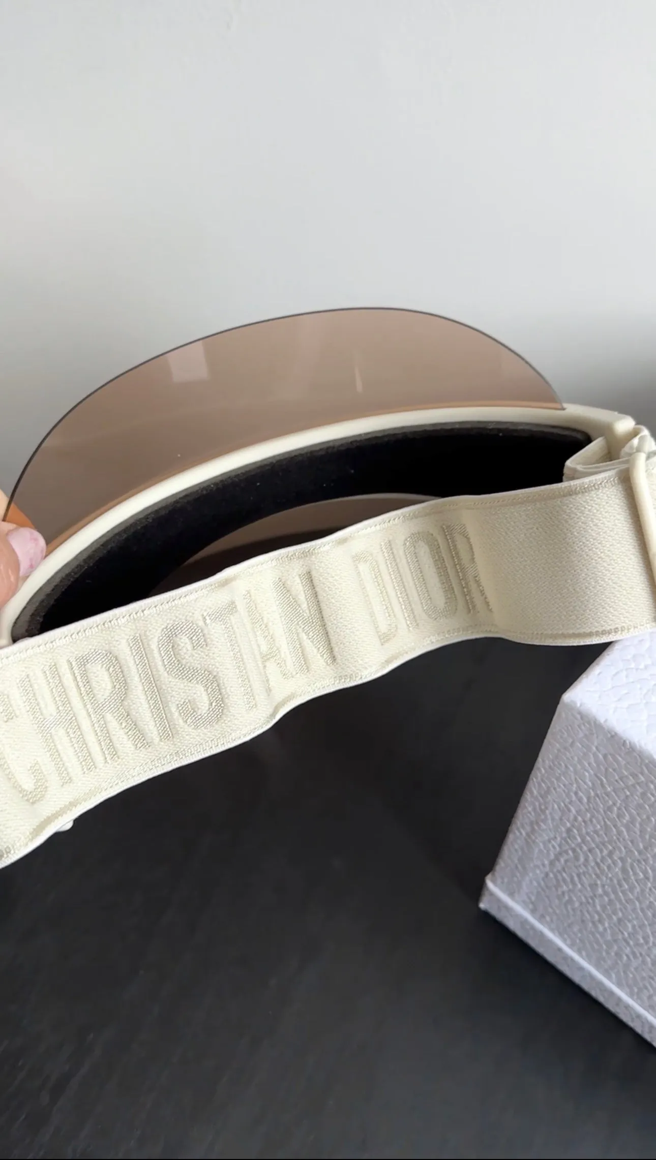 Dior Light Pink Club Acryic Logo Visor