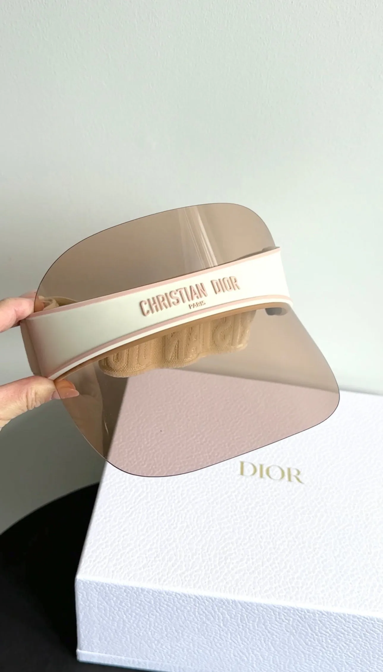 Dior Light Pink Club Acryic Logo Visor