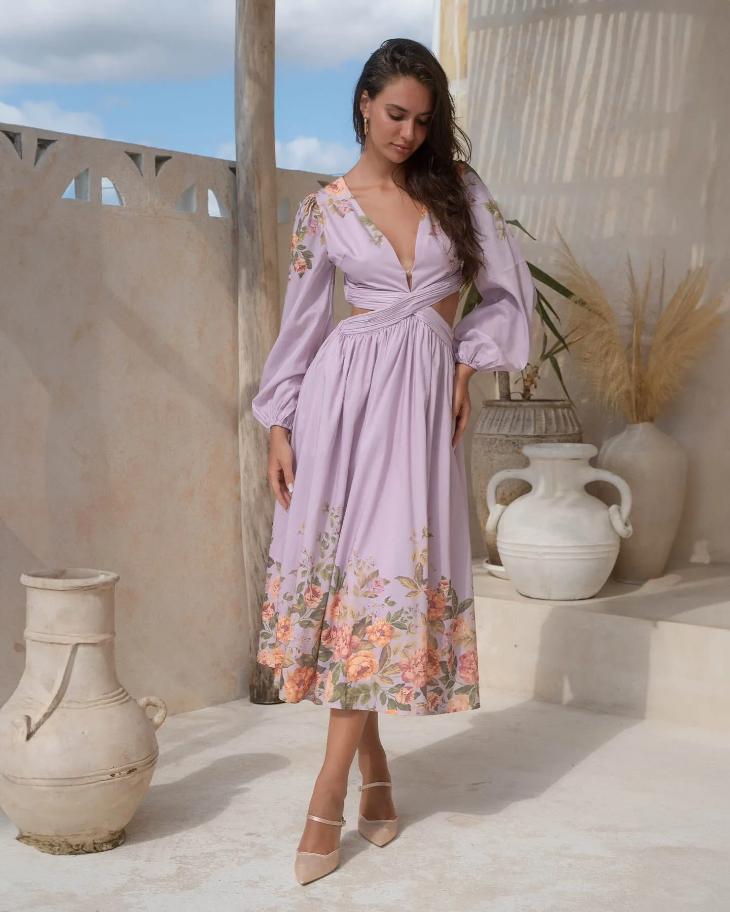 Ellie Dress - Purple Print