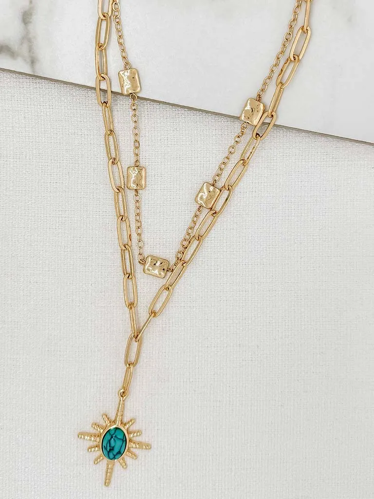 Envy Supernova Double Chain Necklace - Gold