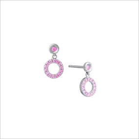 Eterno 18K Gold & Pink Sapphire Earrings