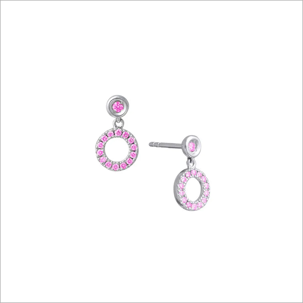 Eterno 18K Gold & Pink Sapphire Earrings