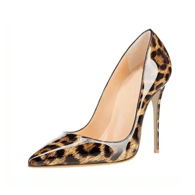 Fashion Leopard Pointed Toe Ultra Thin High Heels