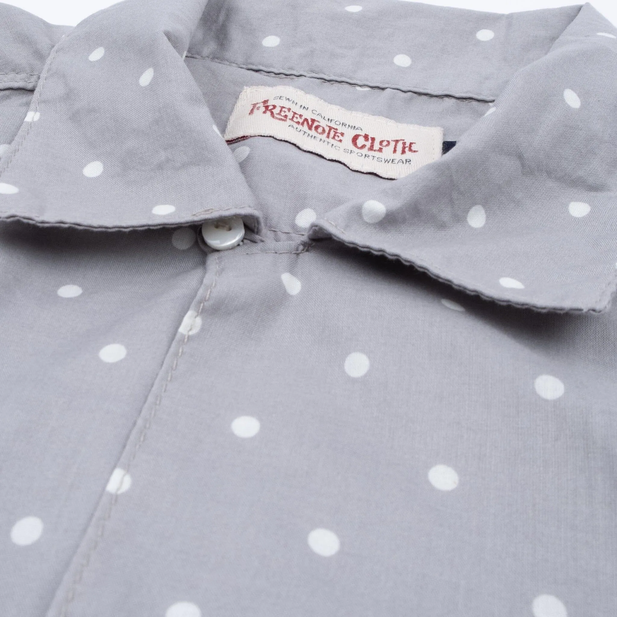 Freenote Cloth - Hawaiian Polka Dot - Grey