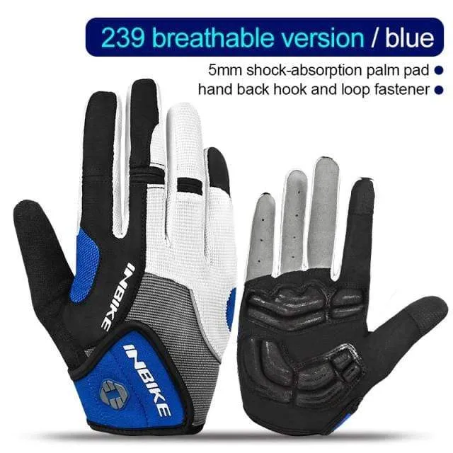 Full Finger Cycling Gloves MTB Bike Bicycle Equipment Riding Outdoor Sports Fitness Touch Screen GEL Padded Accessories