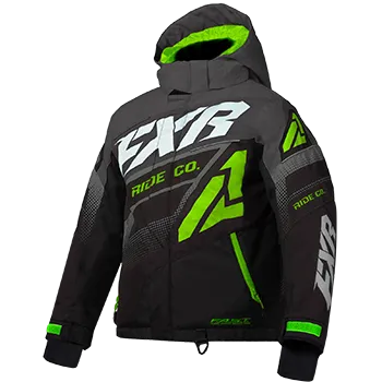 FXR Boost Kids Jacket Black/Char/Lime