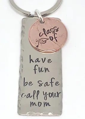 Graduation Gift, Personalized Graduation Keychain, Penny Keychain