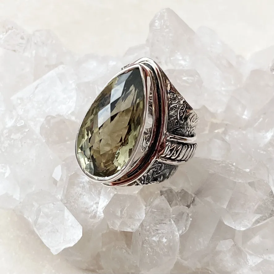 Green Amethyst Ring - Kumari