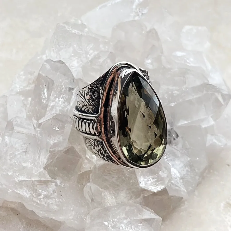 Green Amethyst Ring - Kumari