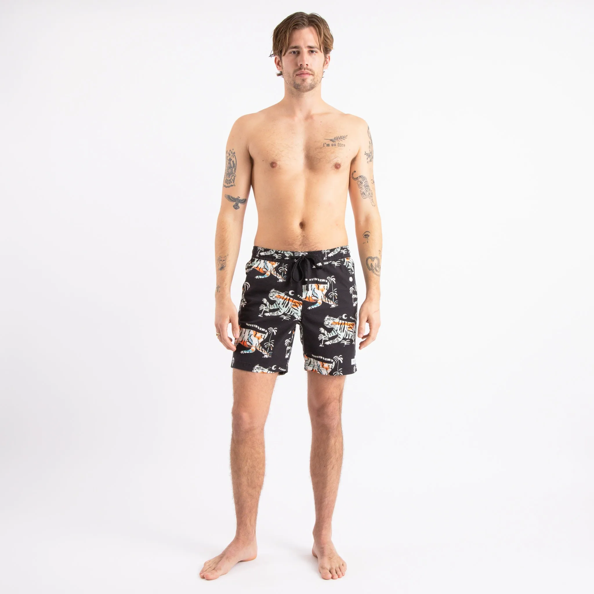 Happy Place Elastic  Boardshort